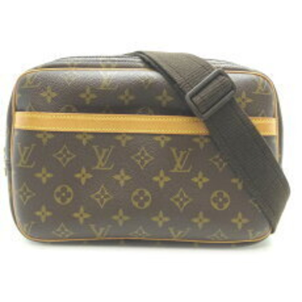 Louis Vuitton Reporter Shoulder Bag Monogram Ebene Brown